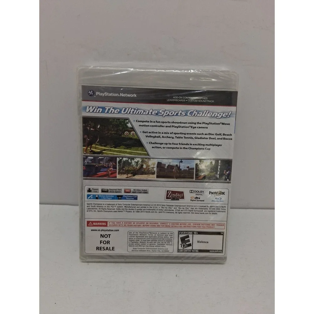 Sports Champions PS3 PlayStation 3 Move Required Game Factory Sealed NFR New